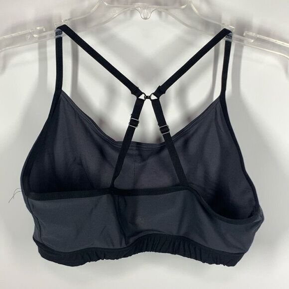 Ballys Women's Solid Adjustable Strap Back Hook Sports Bra Black Size Large - Picture 5 of 6